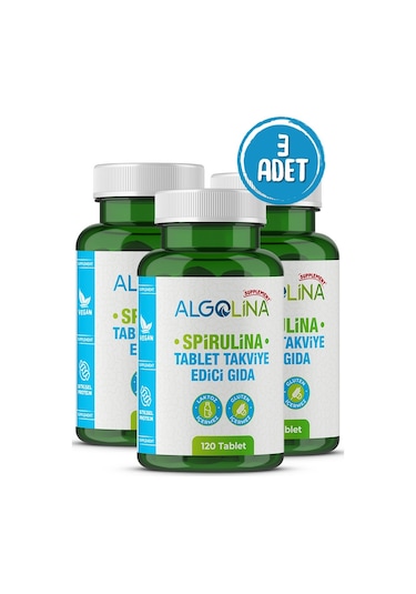 Algolina Spirulina Tablet 525 Mg 3 x 120 Tablet
