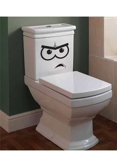 Wc Klozet için Sinirli Sticker Yapıştırma Model1