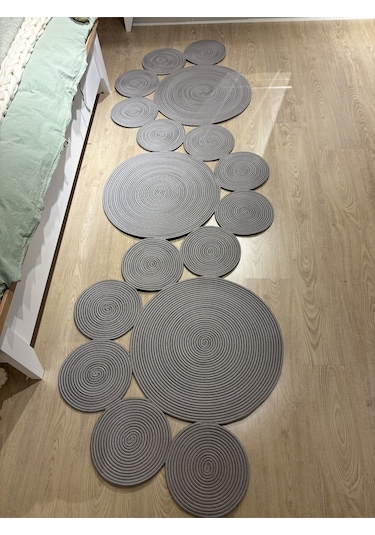 Mavaux Snake Hasır Jüt Bej Yolluk Halı Kilim Gri