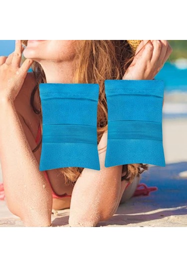 Dolıty 2x Kum Temizleme Çantası Açık Hava Su Küçük-mavi MAvi