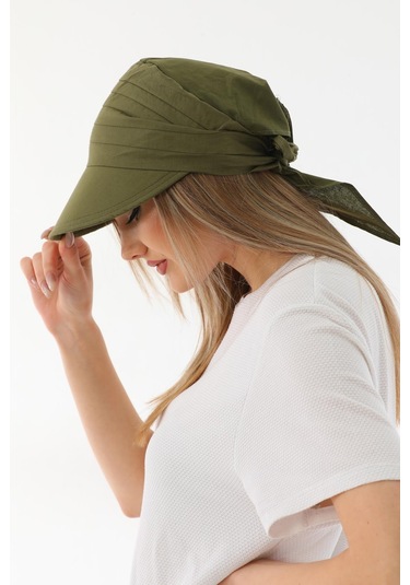 Safari Bağlamalı Haki Siperli Bandana Vizör Haki