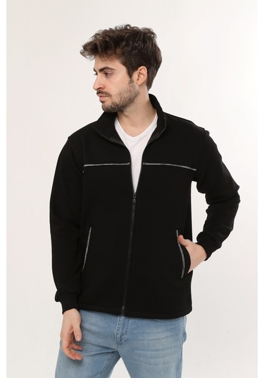 Uniprom Casual Ceket 3 İplik Şardonlu Mevsimlik Günlük Ceket Siyah