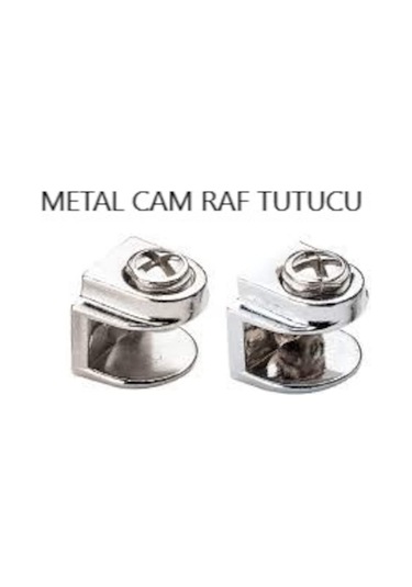 Vidalı Metal Raf Tutucu Cam, Etejer Tutucu