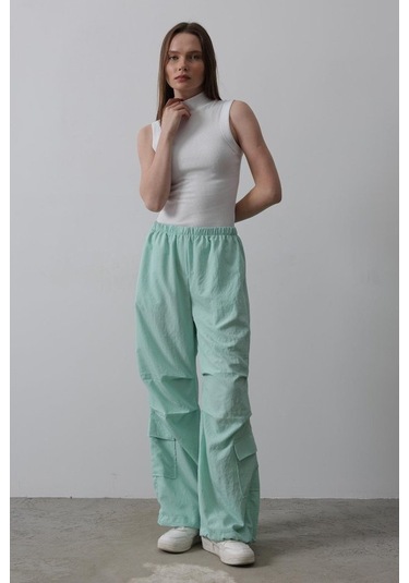 Munn Collection Paraşüt Cargo Pantolon - Mint Çok Renkli