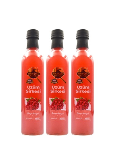 Üzüm Sirkesi %100 Katkısız Doğal 3x500 Ml Özel Üretim