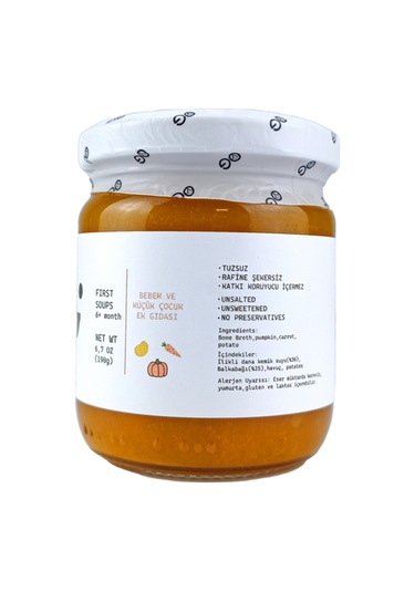 OG natural Kemik Sulu Balkabağı Çorbası 190G 6 Ay