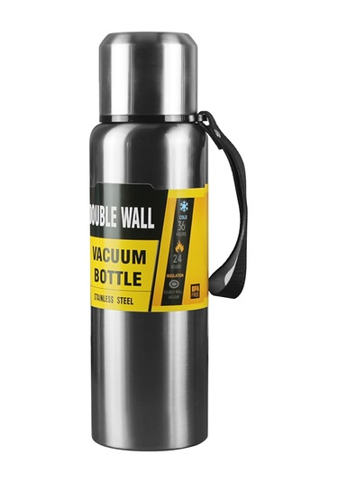Xiyyadms 750ml Çift Katlı Paslanmaz Çelik Geniş Açık Spor Termos Flaske - Büyük Kapasite Isı Saklama