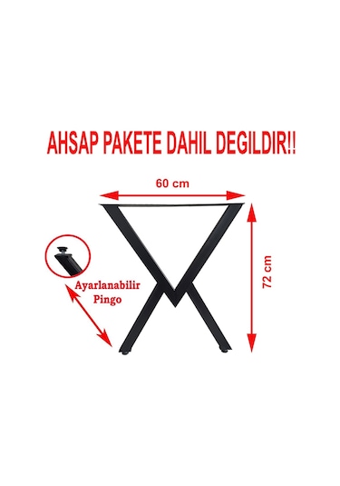 Bin1Fırsatt Masa Ayağı Ayarlı Pingo Metal Ayak Yemek Bilgisayar Masası Ayağı