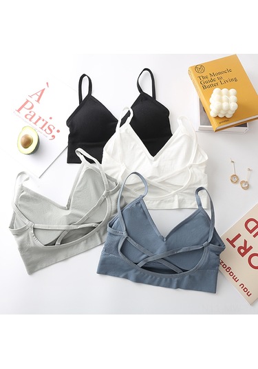 Moveevo Kadınlar İçin Soluk Materyal Ve Desteği Sağlayan Dairesiz Spor Bra - Yoga, Koşu Ve Egzersizler İçin Siyah SiYAH