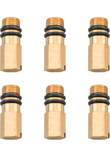 Didadodo 6 Adet Sıcak/sofu Musluğu Tek Soğuk Su Musluğu Fiş Pirinç Altın, Altın Pirinç Renk Altın