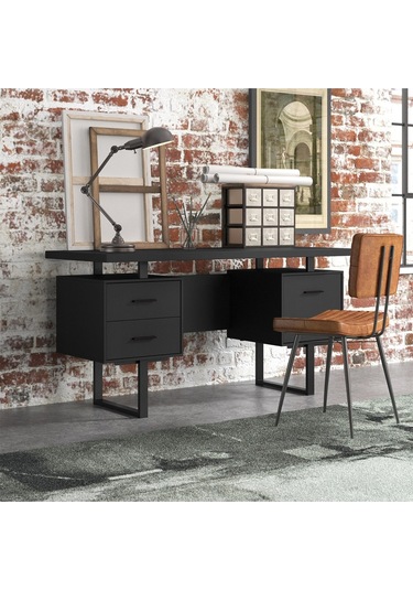 Felicita Siyah Metal Çalışma Masası