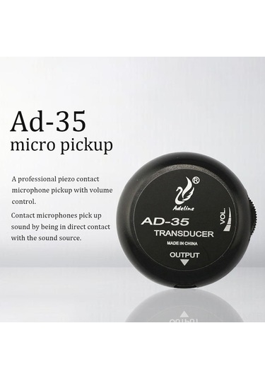 Yaozixa Ad-35 Akustik Enstrümanlar İçin Basit Kurulumlu, Ses Kontrolü İle Piezo Mikrofon Pickup Gitar, Ukulele, Keman, Banjo Vb.