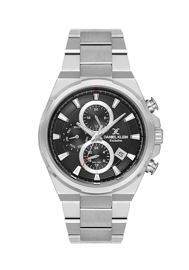 Daniel Klein Exclusive Multifunction Erkek Kol Saati Gümüş-Siyah