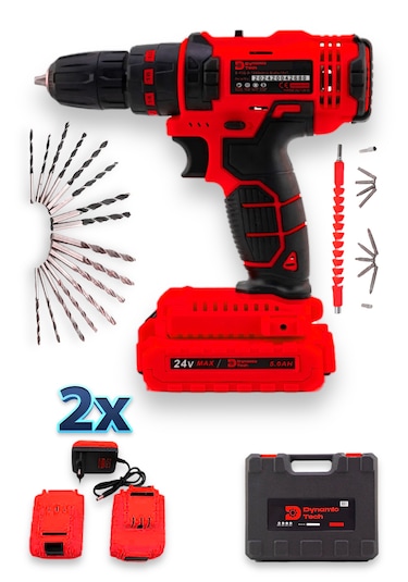 Dynamic Tech DT-417 Çift Akülü Şarjlı Darbeli Matkap