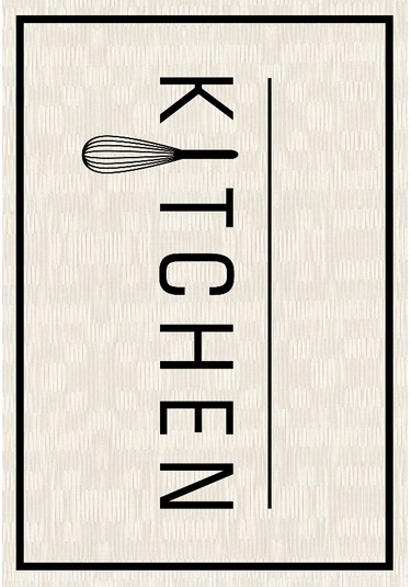 Dijital Baskılı Dekoratif Kaymaz Taban Yıkanabilir Modern Halı Mutfak Halısı Yolluk Salon Halısı Krem