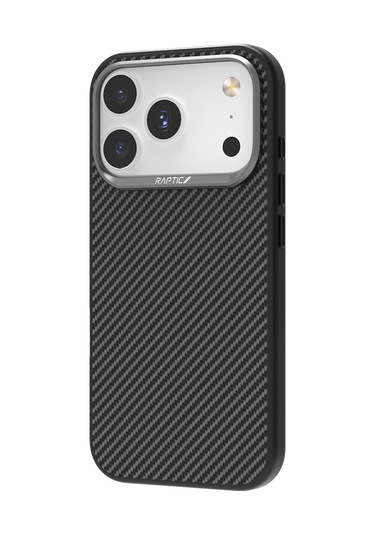 Iphone Uyumlu 17 Pro Max Kılıf M-safe Şarjlı 600d Metal Kamera Çerçeveli Raptic Aramid Fiber Serisi Siyah