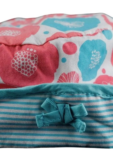 Kız Bebek Nar Çiçeği Turkuaz Çiçek Detaylı Şapka Nar Çiçeği