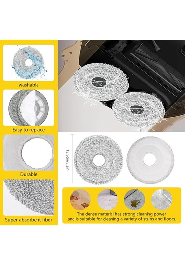 Hombey Yivy 28 Parça Tamir Seti - Dreame X30 Ultra/mova E30 Ultra/l10s Pro Ultra Heat/l10s Ultra Gen 2 İçin - 1 Adet Beyaz Küçük Fırça