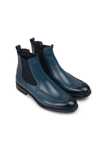 Deery Hakiki Deri Mavi Erkek Chelsea Bot - 01953mmvıc01