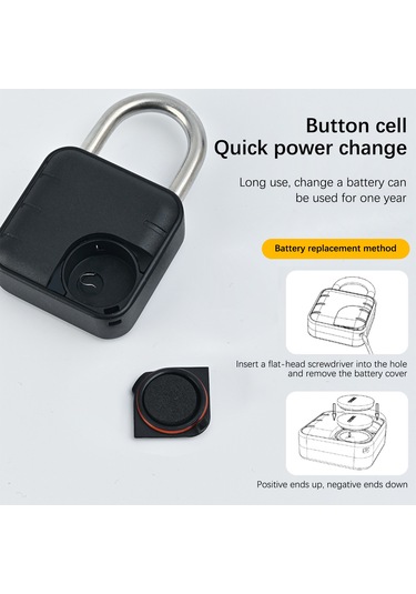 Şifreli Kilit Çok Fonksiyonlu Akıllı Şifre Asma Kilit Siyah