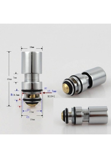 Suntek Duş Diverter Valf 3 Yolu Banyo Tuvalet Mutfak Için Yay C0019 Gümüş