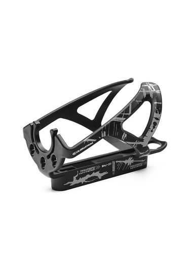 Promend Shj-25217 Bisiklet Su Şişesi Tutucu Dahili Lastik Kolları Siyah Gri Siyah - Gri