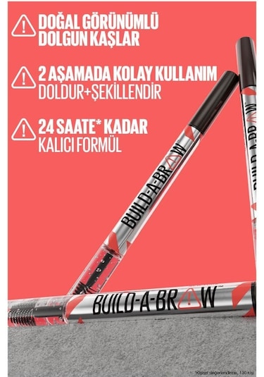 Maybelline New York Build A Brow 2in1 Kaş Kalemi ve Jeli Ash Brown