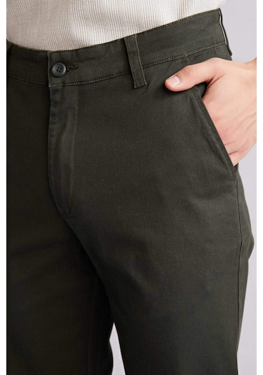 Defacto Düz Paça Pantolon D7349AX25SP Yeşil