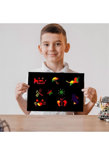 Gökkuşağı Çizik Kağıdı Sanat Seti Çizik Kağıdı, Siyah Çizik Kağıdı Sağlar