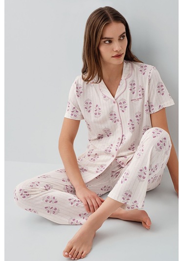 Pierre Cardin Kadın Pembe Gömlek Pijama Takım Pc9215-s-v2 Pembe