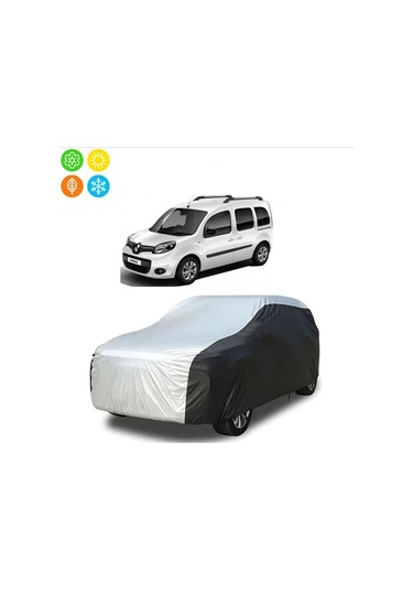 Renault Kangoo Model Branda Araba Brandası Oto Branda Gri-siyah