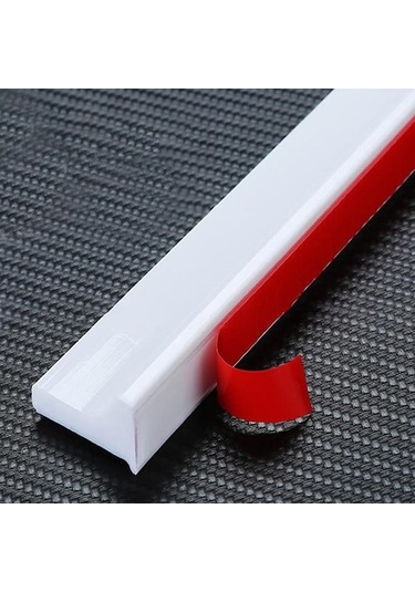 Şeffaf Banyo Tutma Su Bariyeri Şeridi Kuru Ve Islak Ayırma Silikon Conta Şeridi 200 Cm Şeffaf