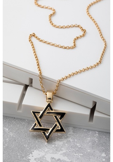 Uşaklıhafız 14 Ayar Altın Pentegram Erkek Kolye