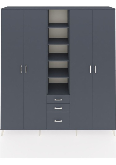 Hyperion Dolap 17 Raflı 3 Çekmeceli 4 Kapaklı 220x44x243 Antrasit-antrasit/antrasit Antrasıt/antrasıt Hyperion Dolap 17 Raflı 3 Çekmeceli 4 Kapaklı 220x44x243 Antrasit-antrasit/antrasit Antrasıt/antrasıt