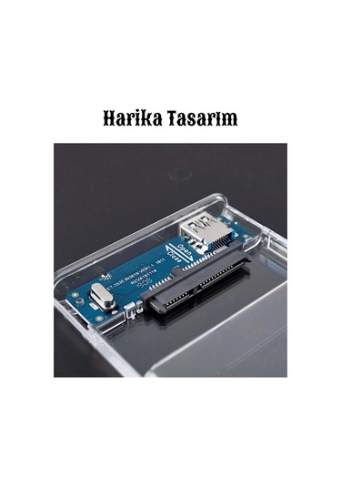 Techtic Şeffaf 2.5 Inç Usb 3.0 Sata Ssd Harddisk Kutusu Hdd