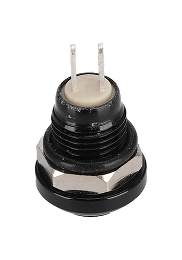 Kosona 8mm Mini Otomobil Butonu - 24v 1a Su Geçirmez Ip65 - Zink-alüminyum - Siyah - Anlık Tetikleyici