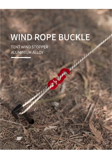 Xindoker Alüminyum Çadır Rope Kilitçisi - 3g Hafif, 5mm Açık, Üç Gözlü, Rope Ayarlamalı Dış Mekan Aksesuarı Mavi Mavi