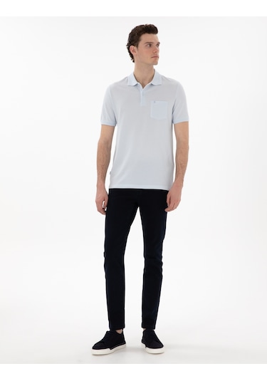 Pierre Cardin Erkek Buz Mavisi Tişört Basic 50306552-vr095 Buz Mavisi
