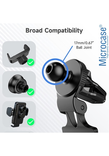 Microcase Araç içi Izgaralıktan Tutucu Parça 17mm - AL3430