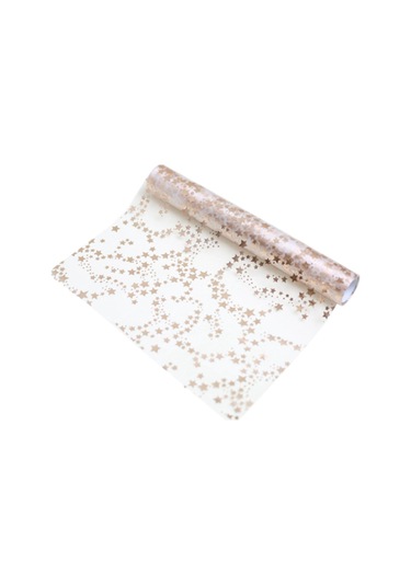 Homyl Yılbaşı Masa Örtüsü Rulo Tatil Partisi Hediyeleri Gül Altın 28cmx3y