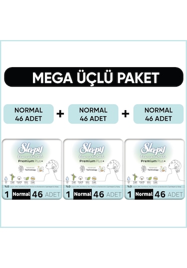 Bio Natural Premium Plus Ped Mega Paket Normal 46x3 138 Adet