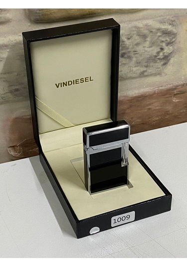 Vindiesel Marka Düz Siyah Gri Renk Gazlı Model Kişiye Özel Çakmak