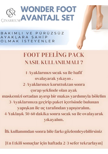 Ölü Deri Ve Çatlaklar Için Soyulabilen Ayak Peeling Maskesi 50ml Wonder Foot Peeling Maskesi