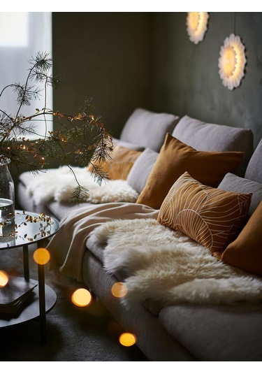 3'lü Kanepe, Viarp Bej-kahverengi, Kolçaksız 2Açık Ceviz