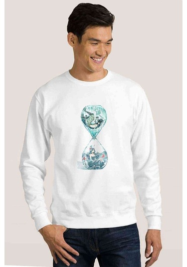 Anime Fairy Tail Glass Guild Emblem Baskılı Beyaz Erkek Sweat (530946202)