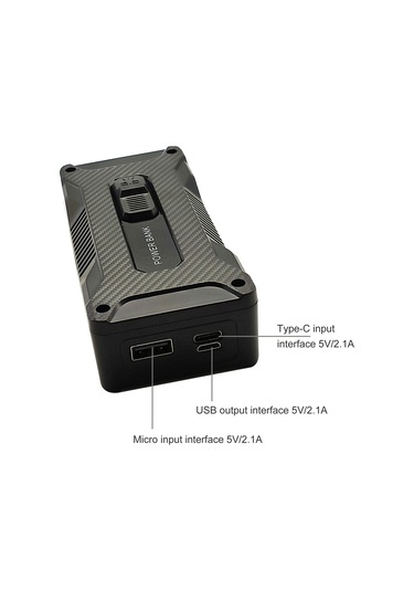 Monyee Siyah 10000mah Power Bank - 24 Saat Süreyle 100m Işık Mesafesi Sağlayan 2w Güçlü Fenerli Taşınabilir Şarj Cihazı