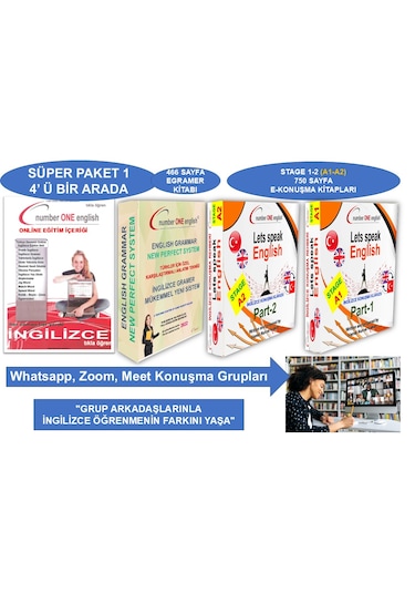 E - Gramer + A1 + a2 - E - Konuşma Kılavuzları - Online Eğitim + Konuşma Seansı