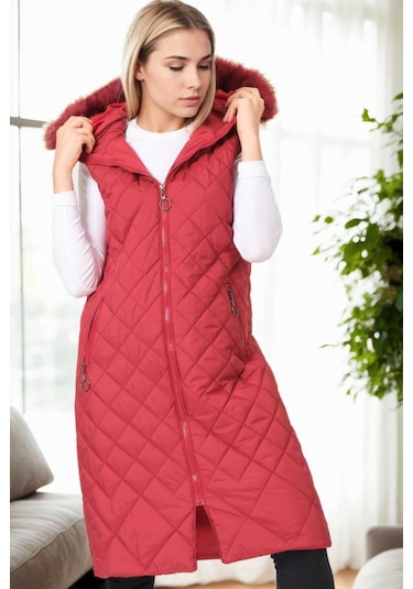 Z9718 Dewberry Bayan Yelek-bordo Bordo