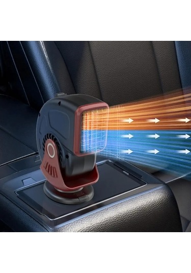 Dancemonkey 9769 12v Araç Isıtıcı Hafif Buz Çözme Ve Sis Giderme - Siyah/kırmızı