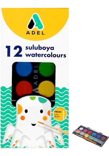 Adel 4'lü Boya Seti - 12'li Kuru, Keçeli, Sulu ve Pastel Boya